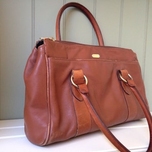 Vintage Handbag Liz Claiborne Brown Leather Purse Versatile | Etsy