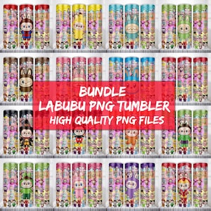 Doll Cartoon 20oz Skinny Tumbler Wrap Bundle Png, Cartoon 20oz Tumbler Wrap, Perfect Gift for Kids Png, Trending Pink Cartoon Character