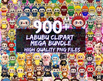 900+ Labubu Clipart Mega Bundle, Labubu PNG Bundle, Labubu Clipart, Labubu Bundle PNG, 900+ Cute Cartoon Digital Download, La bubu PNG