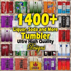 1400+ sterke drank- en frisdrankmerken Tumbler Wrap Bundle, Print Shop-startpakket, 20oz skinny sublimatiebeker, drank Bier Dranken png PNGEgg