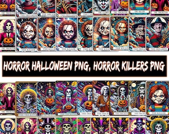 Halloween Characters Png Bundle, Halloween Bundle PNG, Retro Horror Png Bundle, Scary Movie Bundle, Horror Png, Horror Halloween Png
