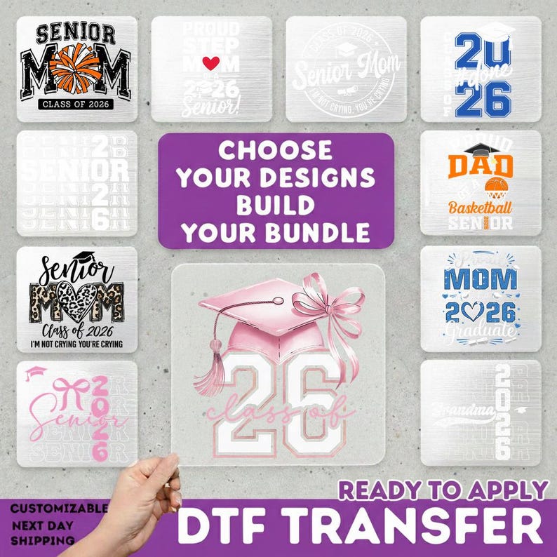Class of 2026 Senior DTF Transfer, Senior 2026 Iron On, Graduation ...