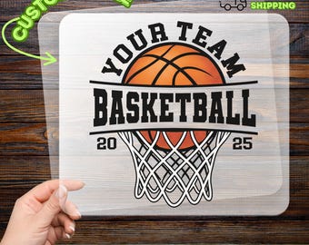 Personalized Basketball DTF Transfer, Game Day Iron-On Decal for Sports Enthusiasts, Ready to Press Heat Transfer for Fans