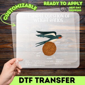 Monty Python Funny Science DTF Transfer for Nerd Group Apparel, Ready To Press Swallow Coconut Joke T-shirt for Fans Bild 2