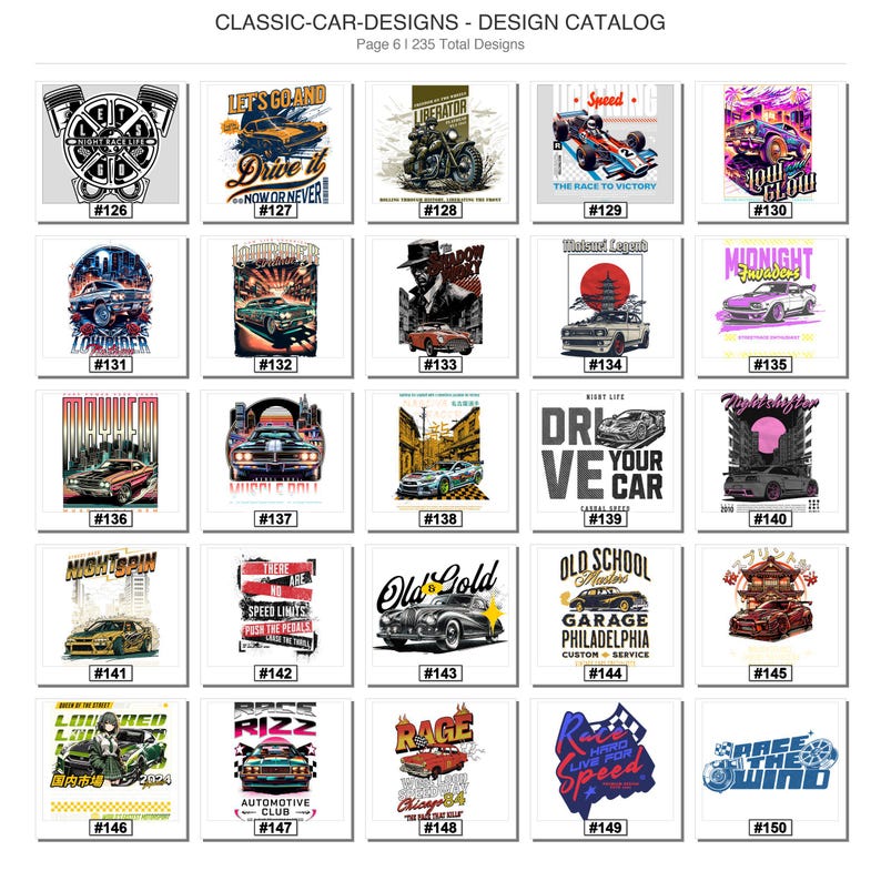 Classic-car-designs DTF Transfers - Vintage Vehicles Ready to Press ...