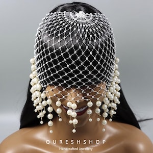 Wedding Pearl Hair Vine - Handmade Bridal Headpiece with Intricate Lace,Bridal head piece,Bridesmaid gift, Bridesmaid Floral Hairband