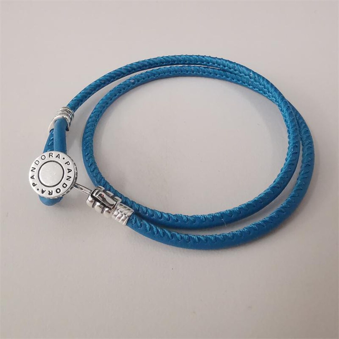 Pandora moments double leather bracelet turquoise deals