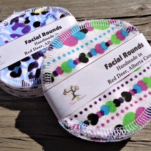 Reusable Cotton Facial Rounds – Eco-Friendly Makeup Remover Pads - Washable Skincare Pads -Handmade Sustainable Beauty Gift Set