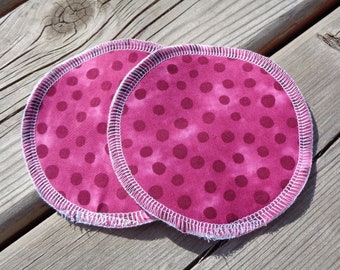 Waterproof Reusable Nursing Pads, Waterproof Nursing Pads - Pink Dot