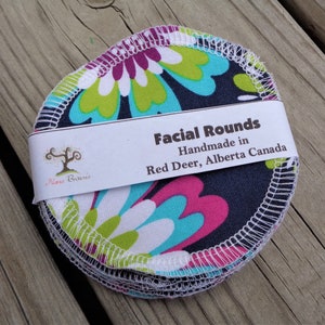 Reusable Cotton Facial Rounds – Eco-Friendly Makeup Remover Pads - Washable Skincare Pads -Handmade Sustainable Beauty Gift Set- Set of 10
