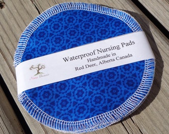 Waterproof Reusable Nursing Pads, Waterproof Nursing Pads - 18 - Blue Geo
