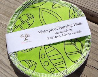 Waterproof Reusable Nursing Pads, Waterproof Nursing Pads - 63 - Green Leaf