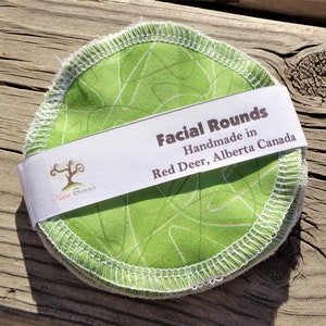 Reusable Facial Wipes, Makeup Remover, Cotton Flannel Rounds, Reusable Face Pad - Set of 10