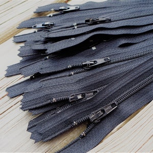 14 Inch Black YKK Zippers Color 580, Black Zipper 14 image 1