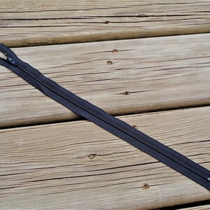 14 Inch Black YKK Zippers Color 580, Black Zipper 14 image 2