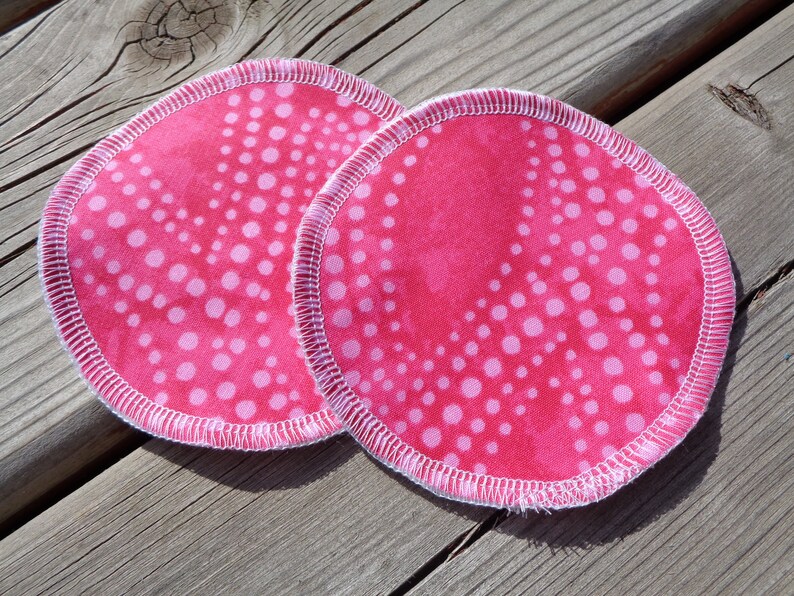 Waterproof Reusable Nursing Pads Cotton Nursing Pads  Pink image 1