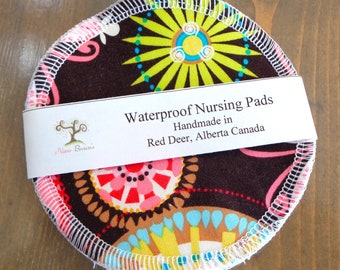 Waterproof Reusable Nursing Pads, Waterproof Nursing Pads - Carnival Bloom