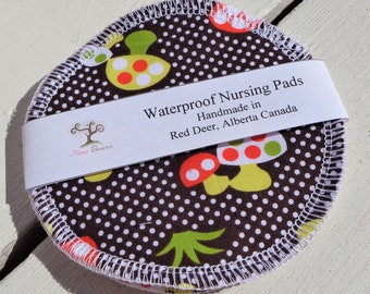 Waterproof Reusable Nursing Pads, Waterproof Nursing Pads - 55 - Mushroom Dot