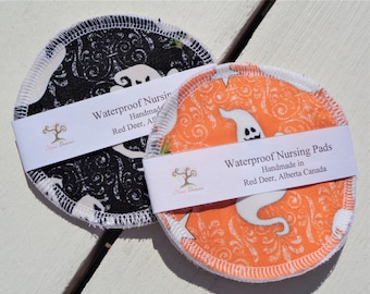 Waterproof Reusable Nursing Pads, Waterproof Nursing Pads -Glow in the Dark Ghosts