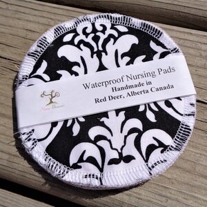 Waterproof Reusable Nursing Pads, Waterproof Nursing Pads - 27 - Damask