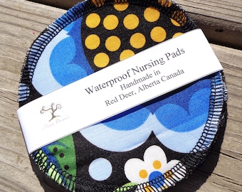 Waterproof Reusable Nursing Pads, Waterproof Nursing Pads - 03 - Black Whimsy