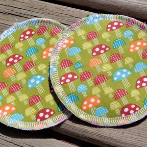 Waterproof Reusable Nursing Pads, Waterproof Nursing Pads - 36 - Mushrooms