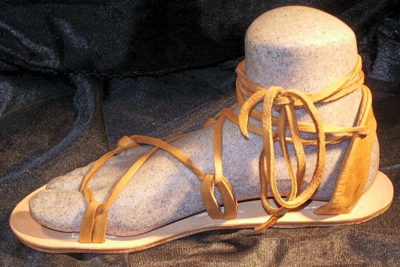 OASIS DANCE SANDALS Lace Up Leather Dusk Brown Etsy