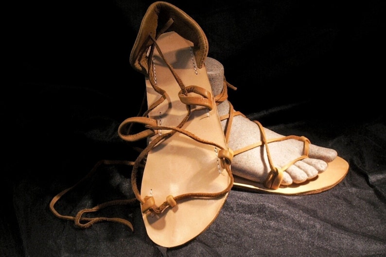 OASIS DANCE SANDALS Lace Up Leather Dusk Brown Etsy