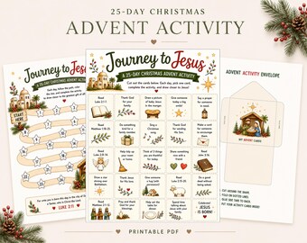 Christmas Advent Activity, Christian Christmas Printable, Instant Download, Kids Christmas Activity, Religious Activity