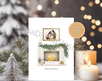 Christian Christmas card, nativity card printable, Christian card print, digital download, instant download, religious card