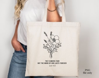 Christian PNG file, faith based design, bible verse png, bible bag design, digital download, transparent png, instant download