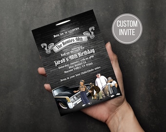 Custom cholo invite, digital download, cholo party theme, funny theme invite, invitation for men, text invite