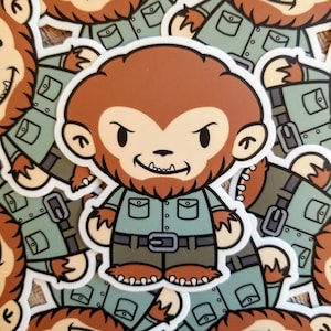 Cutie Wolfman Die Cut Sticker - Wolfman Universal Monsters