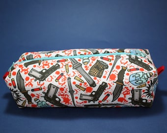 Boxy Makeup Bag - Supernatural Spatter Print - Zipper Pencil Pouch