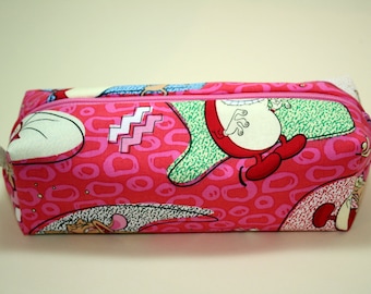 Boxy Makeup Bag - Ren and Stimpy Zipper - Pencil Pouch - Nickelodeon