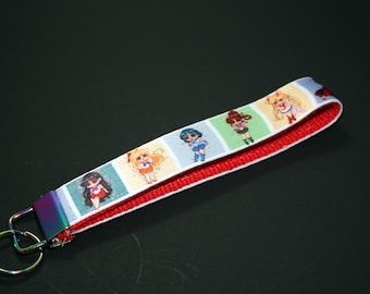 Key Fob Wristlet - Inner Sailor Gals - Keychain