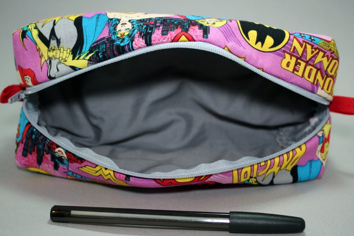 Boxy Makeup Bag - the Girls of DC Wonder Woman, Batgirl, and Supergirl ...