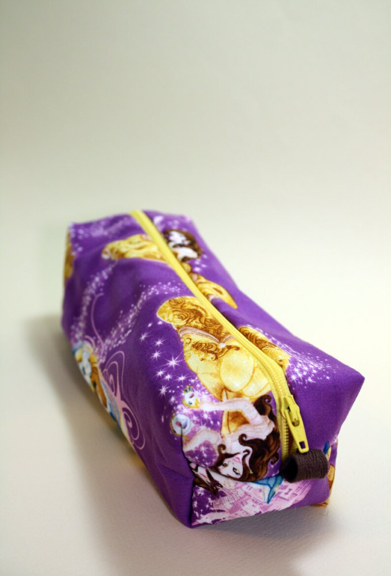 Boxy Makeup Bag Disney's Beauty and the Beast Zipper Etsy