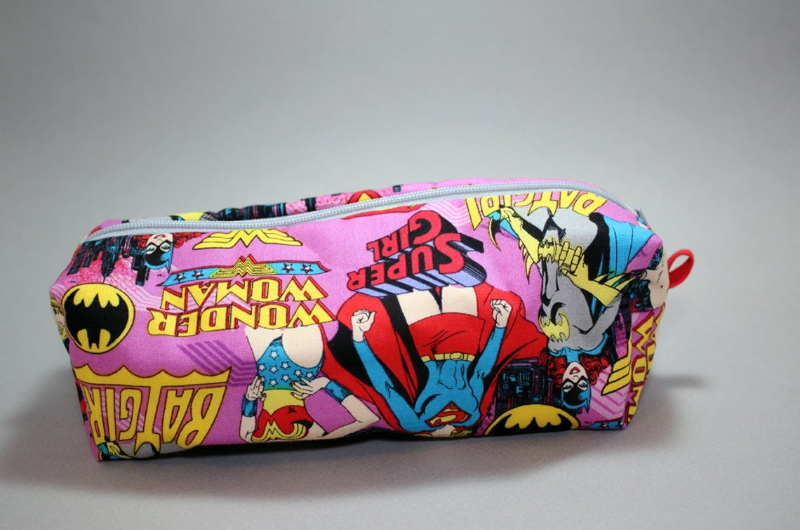 Boxy Makeup Bag - the Girls of DC Wonder Woman, Batgirl, and Supergirl ...