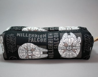 Boxy Makeup Bag - Millennium Falcon Star Wars The Force Awakens Zipper - Pencil Pouch