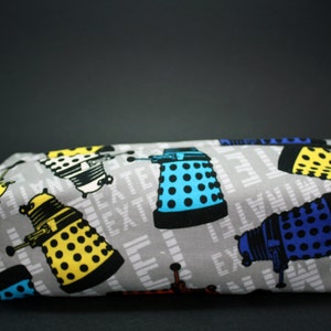 Boxy Makeup Bag - Dalek Doctor Who with Zipper - Pencil Pouch