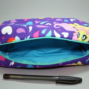 Boxy Makeup Bag My Little Pony Paisley Print Zipper Pencil - Etsy