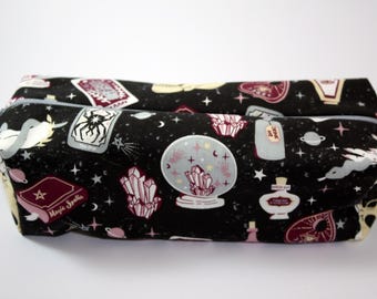 Boxy Makeup Bag - Haunting Hex Halloween Print - Pencil Pouch