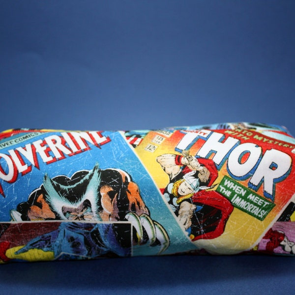 Boxy Makeup Bag - Marvel Covers Comic Print Zipper - Pencil Pouch