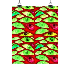 Colorful Eye Art Poster, Vibrant Wall Decor, Unique Home Art, Eye-catching Gift for Art Lovers, Retro Aesthetic Prints