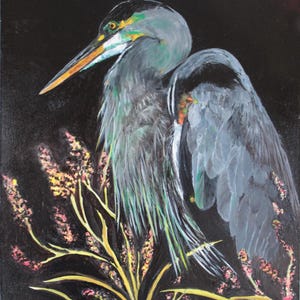 Blue Heron I 12&quot;x16&quot; I Oil Painting