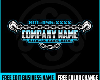 Logotipo de transporte digital personalizable con el nombre de su empresa en una combinación de letras cursivas y 3D, logotipo de texto en 3D para propietarios de empresas de camiones