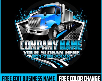 Mack Truck Logo, Dump Truck Logo, Truck Logo SVG, Industry, Heavy, Machinery, Trucking Logo Design, Construction Trucking Company Sign Logo
