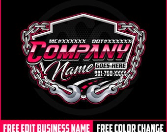 Diseño de logotipo de remolque, logotipo de camión, silueta de logotipo de camión de remolque, plantilla de logotipo de remolque, cadena de remolque svg, camión de remolque de 18 ruedas, servicio de remolque