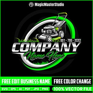 Lawn Mower Logo,  Zero Turn Mower Logo, Landscaping Logo, Yard Service Logo, Lawn Care Logo Design, Lawn Mowing Logo, Lawn Care Templates